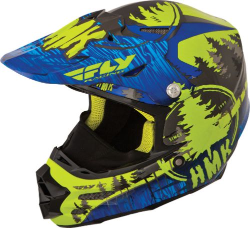 Fly racing/hmk f2 carbon pro helmet stamp blue/green - 6 sizes