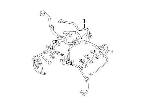 Chrysler oem dodge engine wiring harness 68205907ac image 1