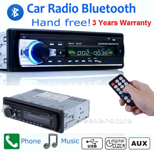 Car radio bluetooth stereo head unit mp3/usb/sd/aux/fm 1 din audio in dash kit