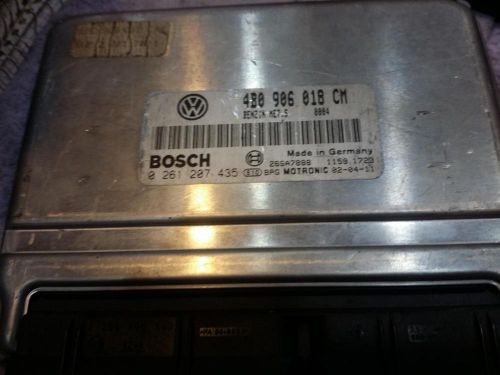 Volkswagen passat engine brain box electronic control module; 4 cyl 02