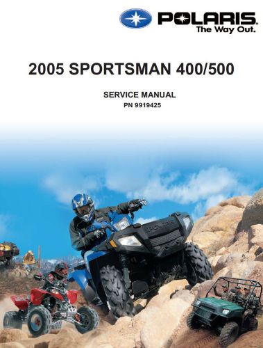 Polaris 2005 atv sportsman 400 500 service &amp; repair manual in 3-ring binder