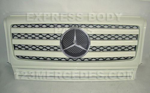 Mercedes benz 1990-2014 g class all white grille w/ star g550 g500 w463 grill