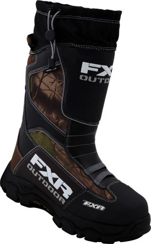 New fxr-snow excursion real tree xtra adult boots, camouflage, mens 8/womens 10