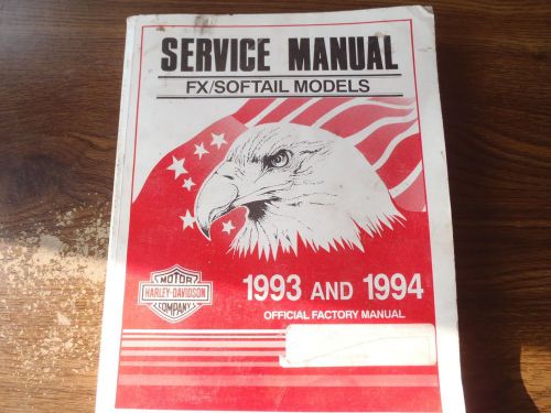 1993 1994 fx harley davidson softail models service shop repair manual oem new