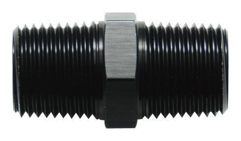 Vibrant aluminum pipe coupler fitting, 3/4 npt x 3/4 npt - black