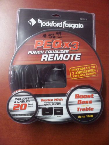 Rockford fosgate peqx3 remote punch equalizer gain knob controls up to 3 amps