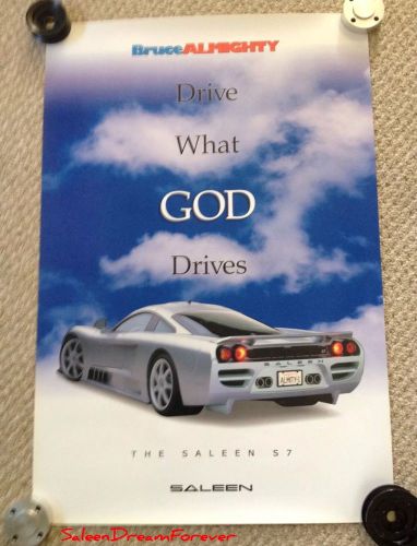 Saleen s7 bruce almighty jim carrey movie poster nos ford mustang gt shelby boss