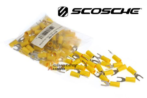 Scosche yellow #10 spade connector 100 pieces/bag