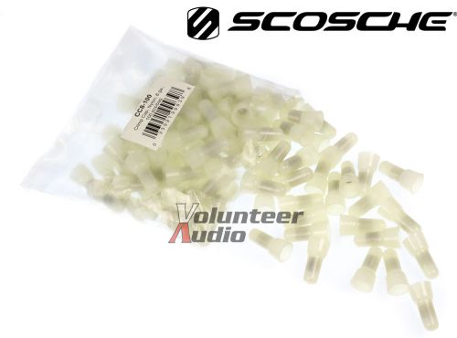 Scosche cc8-100 8 ga. nylon crimp caps 100 / bag