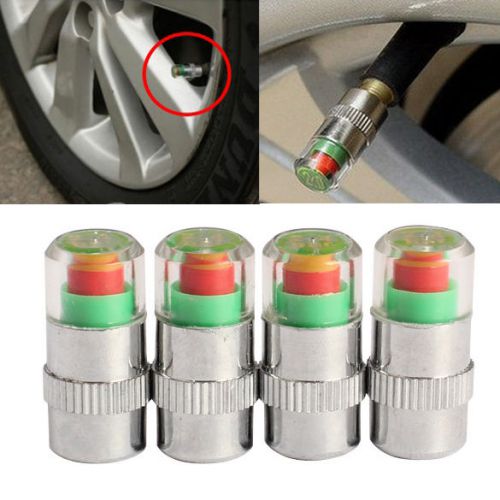 4pcs car auto tire air pressure valve stem caps sensor indicator alert bike