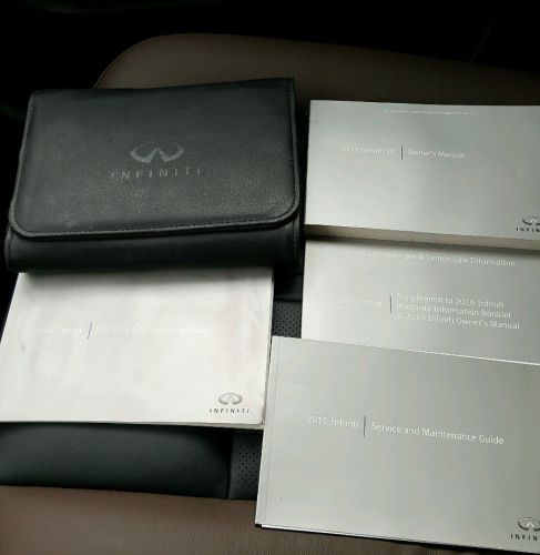 2010 infiniti ex all models factory owners manual with supplements and case