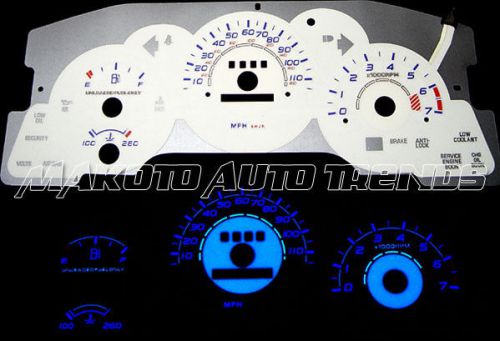 110mph euro reverse glow gauge indiglo white face new for 99-00 chevrolet lumina