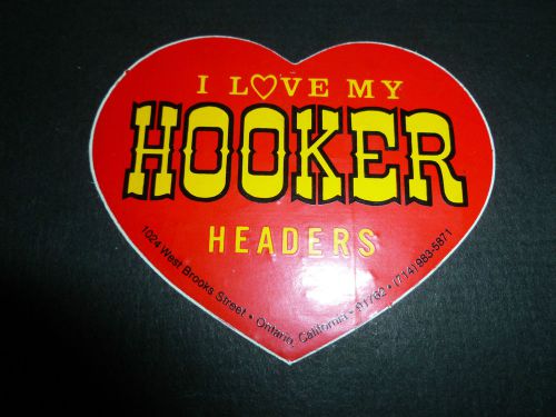 Hooker headers old decal small mini sticker original 1980s