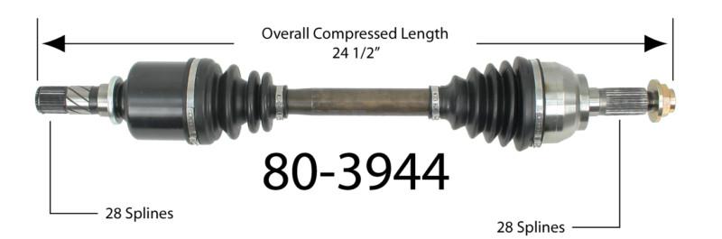 New drive axle fits mazda3 2004 04 2005 05 (from 1/6/05) drivers side a/t