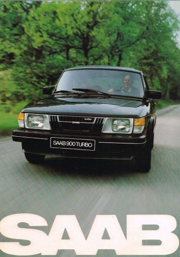 1982 saab 900 brochure / catalog with color chart: turbo, s, 3, 4 door