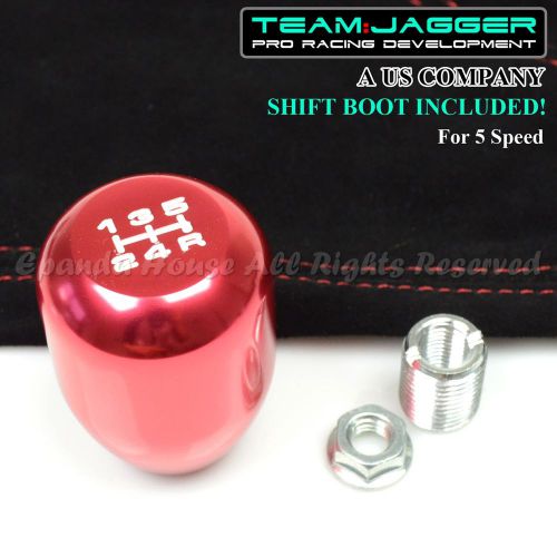 For chrysler dodge! m8 usa white 5-speed metal manual shift knob red+ suede boot