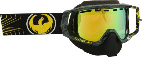 Dragon vendetta rockstar goggle dual gold lens snow,snowmobile,ski,snowboard