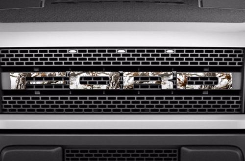 Ford raptor f150 svt grille insert graphic vinyl sticker grill decal - snow camo