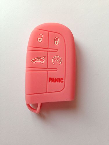 Pink protective silicone fob skin key cover jacket key protector keyless remote