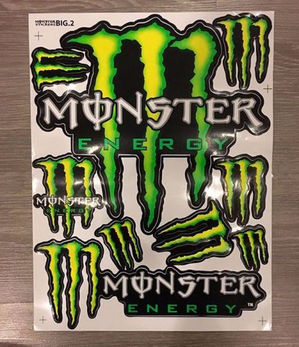 Monster energy logol sticker decals sponsor sheet huge large 13x10.5&#034; graphic