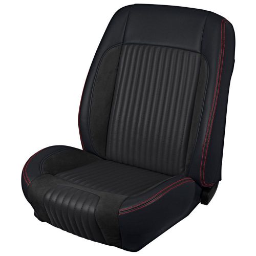 1968 1969 mustang coupe sport r seat upholstery f/r black red foam made usa tmi
