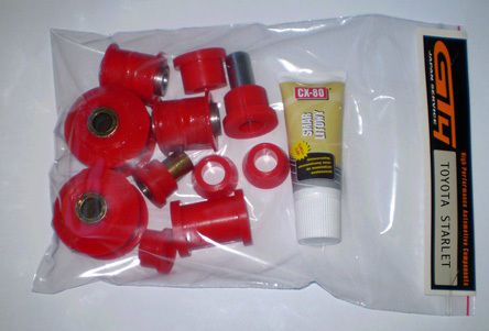 Toyota starlet ep8, ep8 gtt, front and rear suspension polyurethane bushes