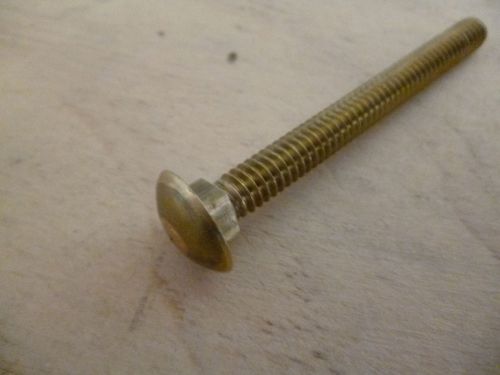 Coach carriage bolt, cup head , brass ,5/16&#034;x 3-1/2&#034; with nuts,washers x 2