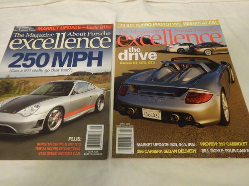 2 issues 2005 porsche excellence magazines