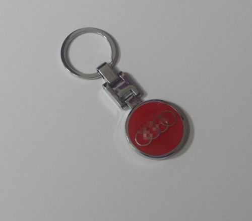 Car key fob logo metal key chain key ring tag keychain for audi