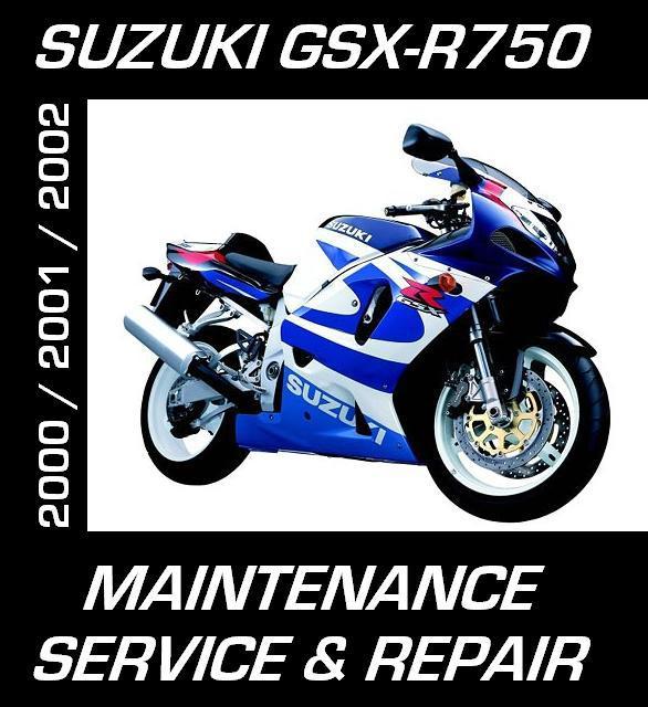 Suzuki gsxr750 gsxr 750 motorcycle workshop service repair manual 2000 - 2002