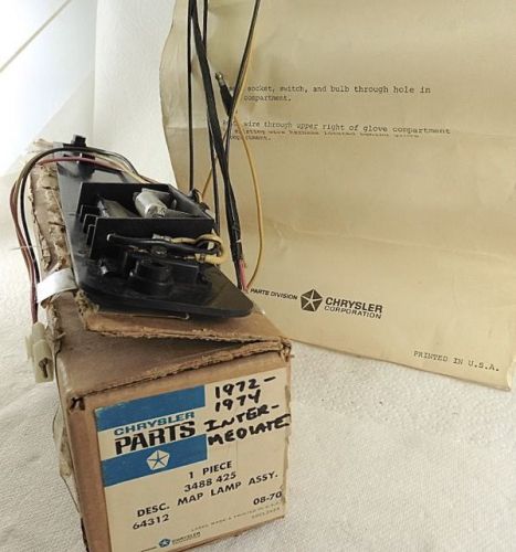 1972 1973 1974 dodge plymouth nos mopar map &amp; courtesy light lamp assembly