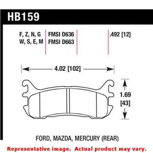 Hawk hb159n.492 hp plus brake pads fits:chevrolet 2002 - 2002 venture base  pos