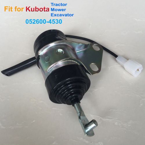 Fuel stop solenoid valve 052600-4530 fit for kubota tractor mower excavator
