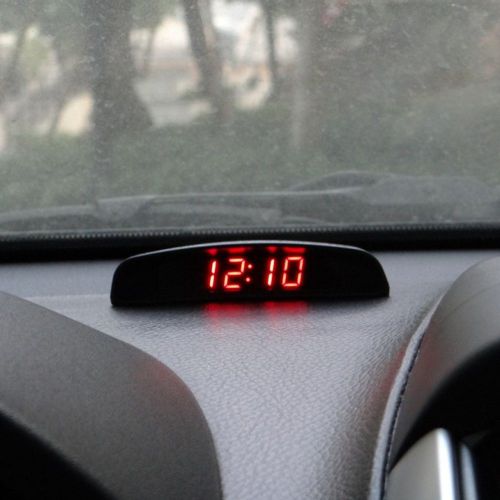 3 in 1 car digital automobile electronic red led clock voltmeter thermometer