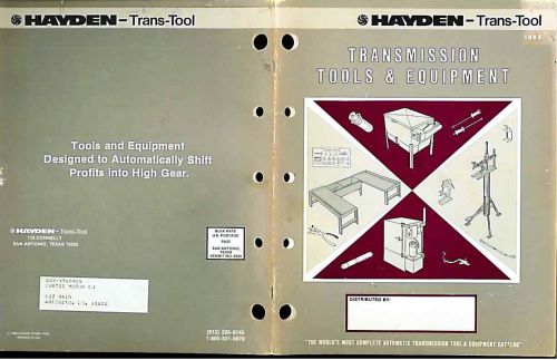 70&#039;s-1985 gm ford chrysler automatic transmission tool catalog hayden