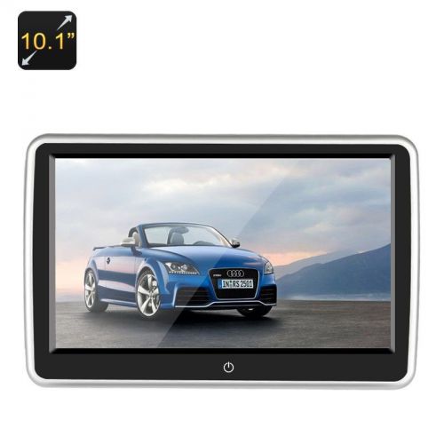 10.1” touchscreen car headrest dvd player,1024x600,region free,game function