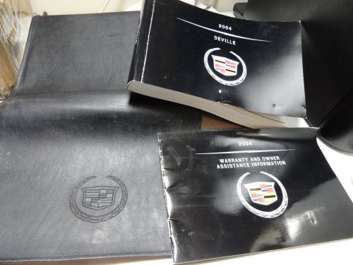2004 cadillac deville   owners manual &amp; case, owner&#039;s guide book, free shipping