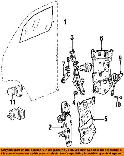 Dodge oem 5278396aa window regulator-regulator