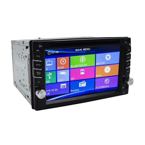 In dash 2 din car radio 6.2&#034; tft touch screen sd dvd player ipod bluetooth audio