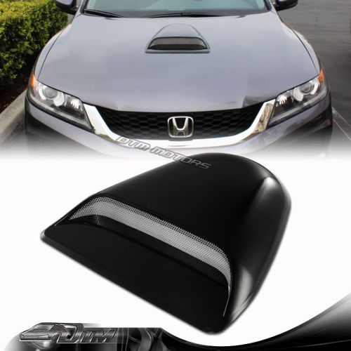 Jdm sport racing black front air flow hood scoop vent bonnet cover for ford gmc