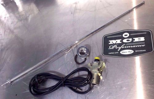 Mopar plymouth road runner 1971 complete antenna kit mast, cable &amp; nut