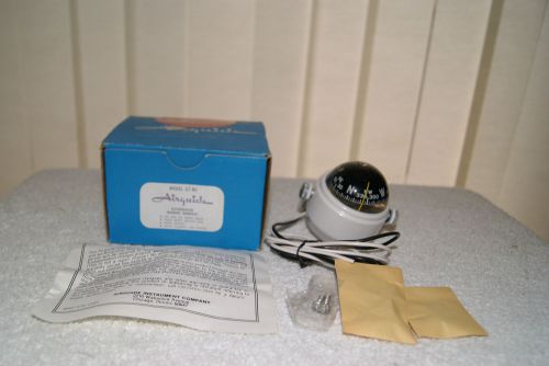 Vintage airguide illuminated marine compass model 57-wi dated jan 30, 1986