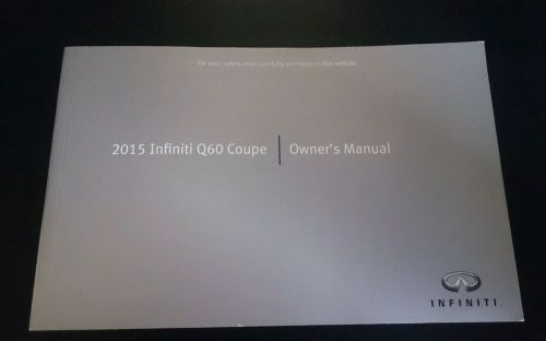 Owners manual, 2015 infiniti q60 coupe