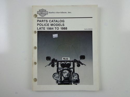 Harley davidson late 1984-88 police models parts catalog 99545-88
