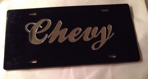 Chevy license plate chevrolet black