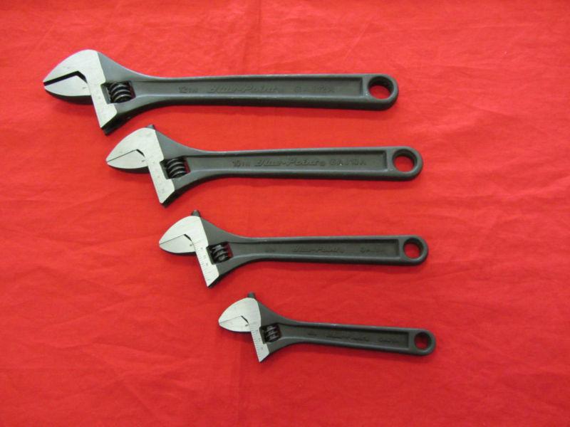 4 pc blue-point adjustable wrench set 150mm, 200mm, 250mm, & 300mm'