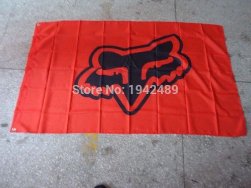 Fox racing 3 x 5 polyester orange flag man cave motocross racing!!!