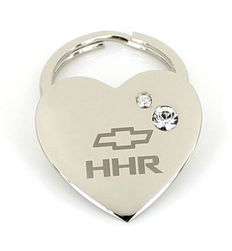Chevy hhr heart keychain w/ 2 swarovski crystals