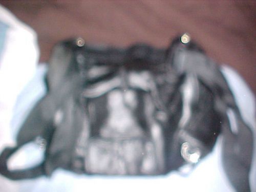 ™ rock design genuine buffalo leather motorcycle barrel bag 15 1/2&#034; x 9&#034;