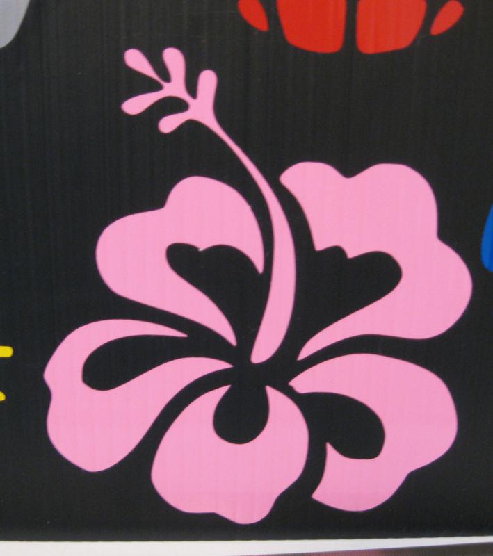 Hibiscus  vinyl sticker decal- jdm honda subaru vw euro  car truck flower girl
